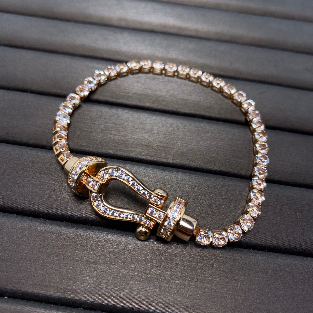 [RAFFINE]FORCE  HORSESHOE  DIAMOND TENNIS BRACELET