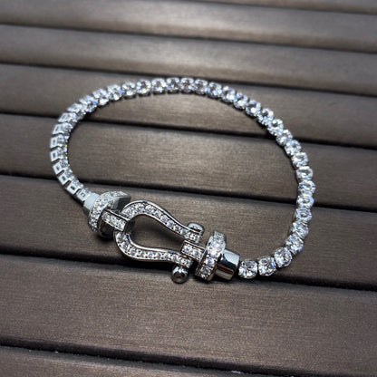 [RAFFINE]FORCE  HORSESHOE  DIAMOND TENNIS BRACELET