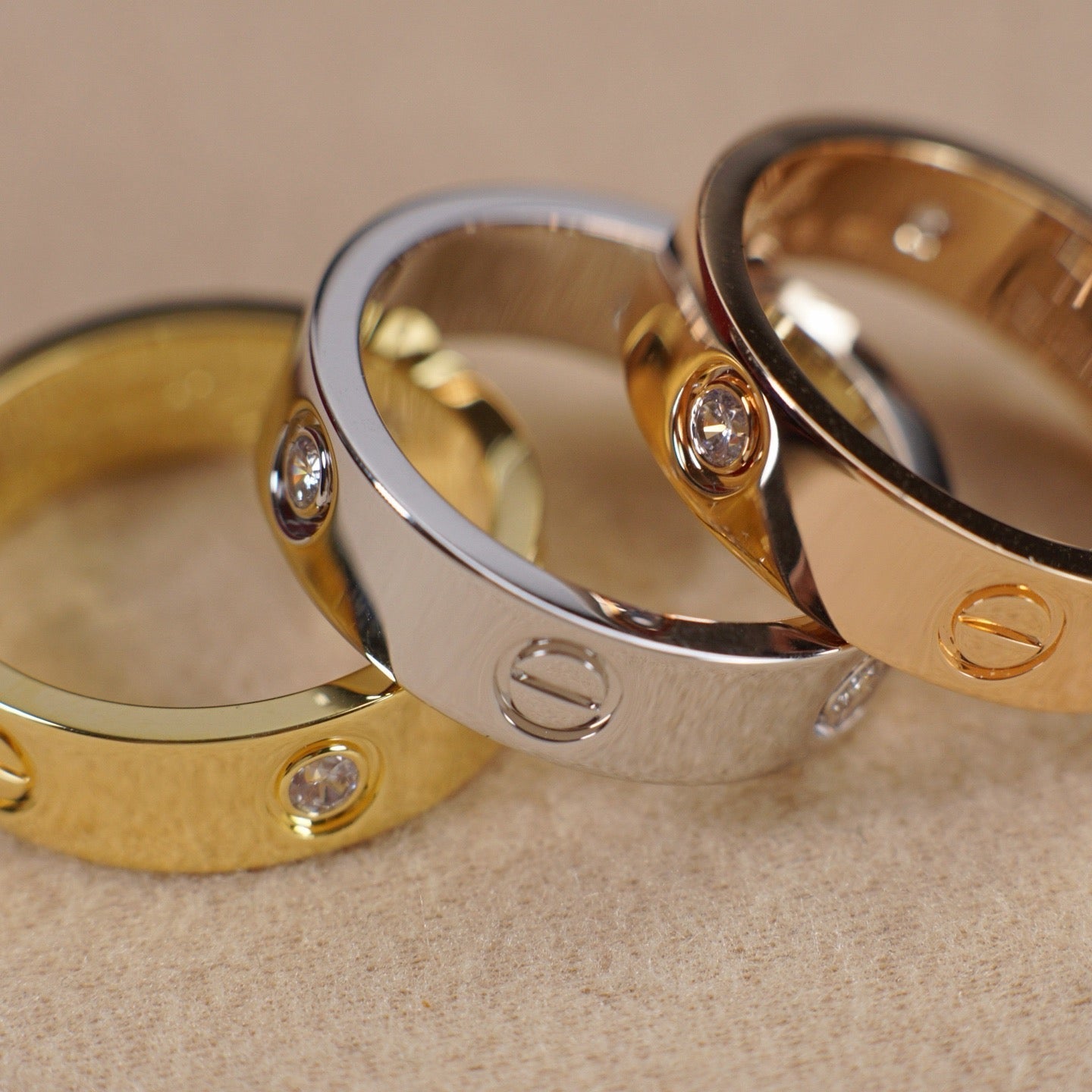 [Raffine]LOVE 5.5MM 3 DIAMOND RING