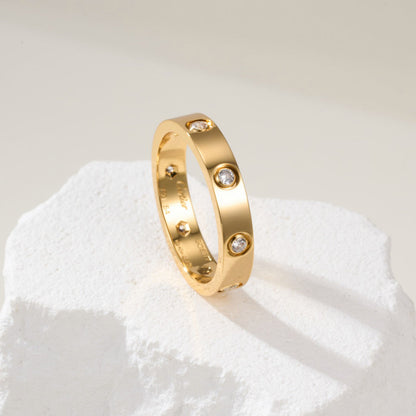 [Raffine]LOVE 4MM 8 DIAMOND RING