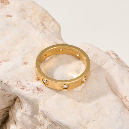 [Raffine]LOVE 4MM 8 DIAMOND RING