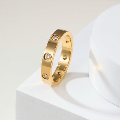 [Raffine]LOVE 4MM 8 DIAMOND RING