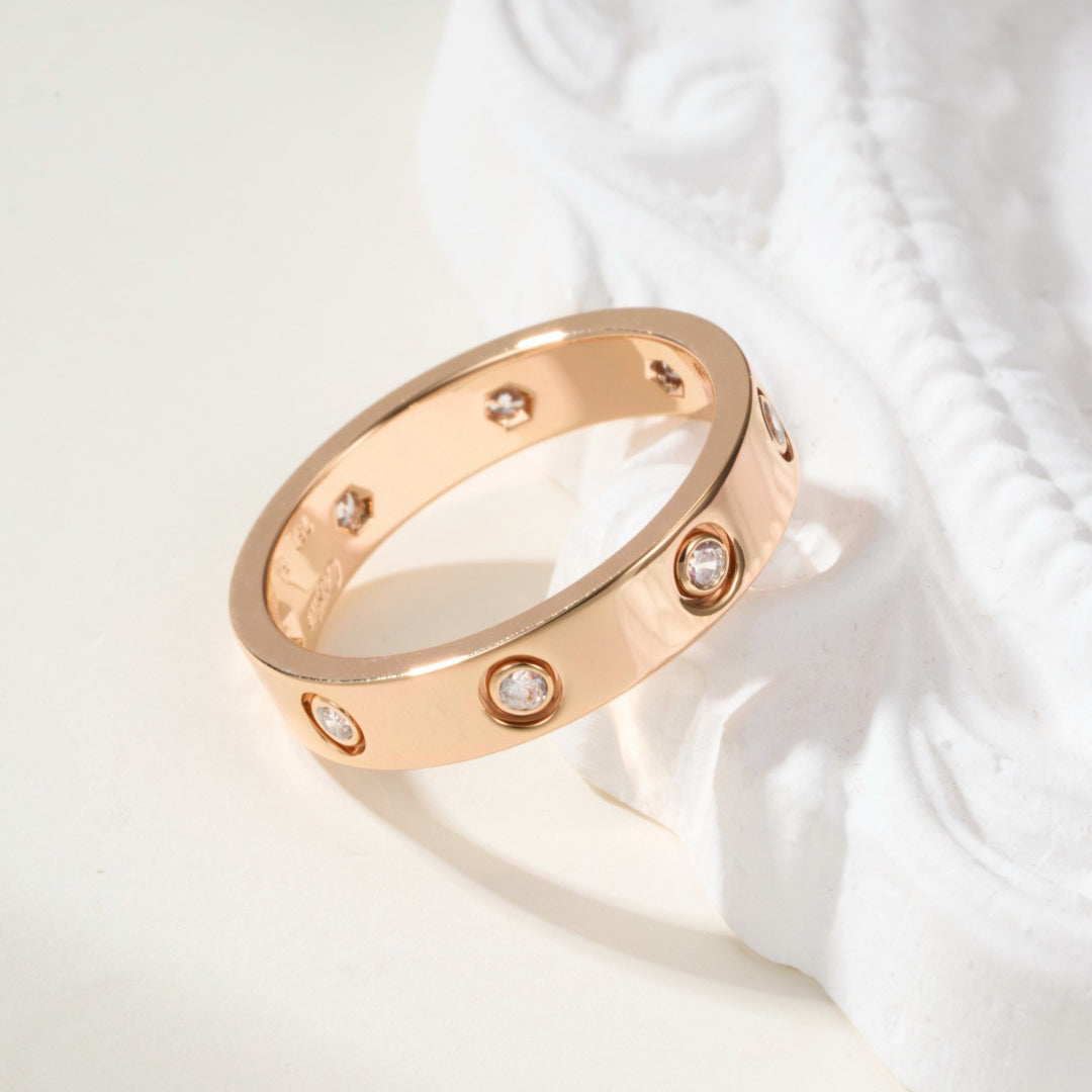 [Raffine]LOVE 4MM 8 DIAMOND RING