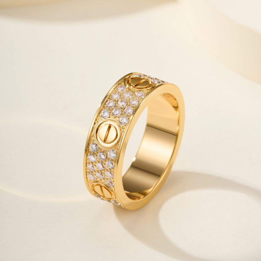 [Raffine]LOVE RING 5.5MM DIAMONDS PAVED
