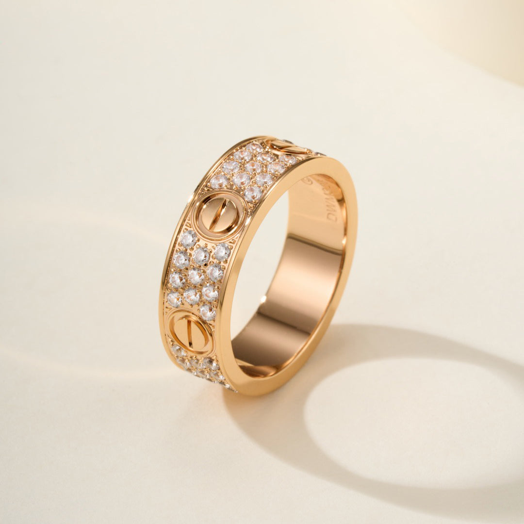 [Raffine]LOVE RING 5.5MM DIAMONDS PAVED