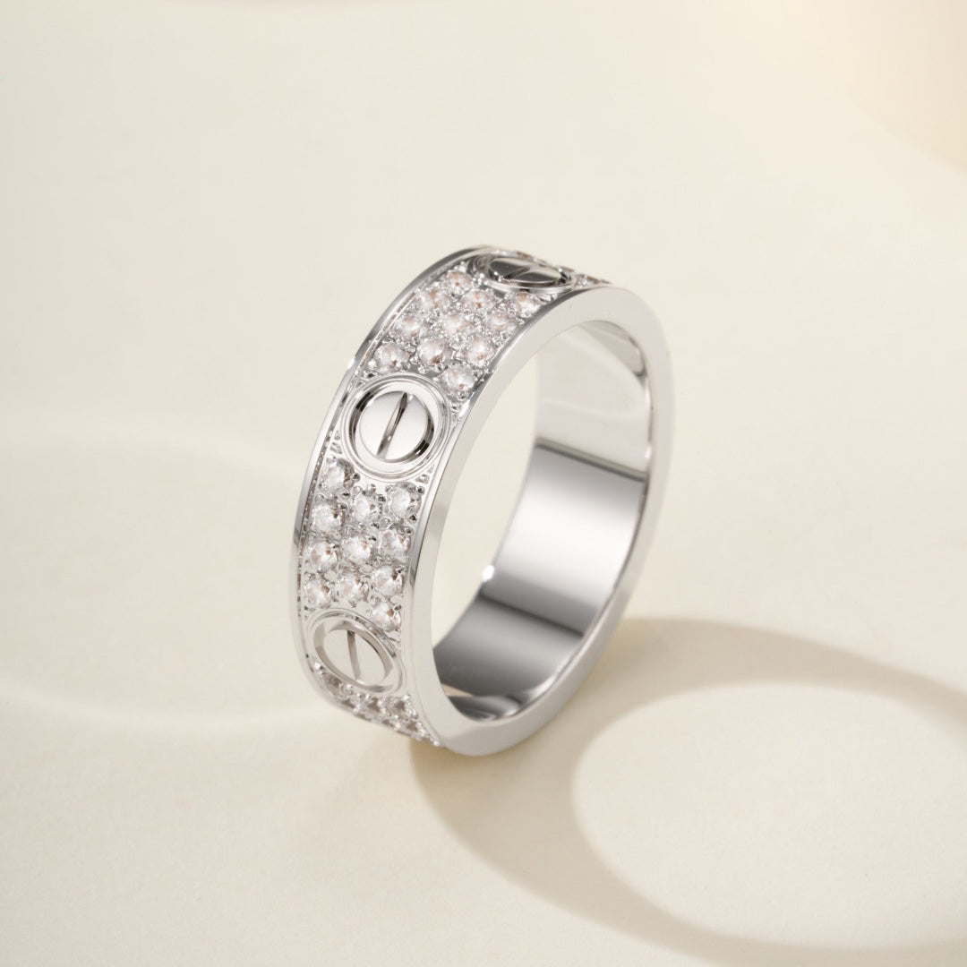 [Raffine]LOVE RING 5.5MM DIAMONDS PAVED