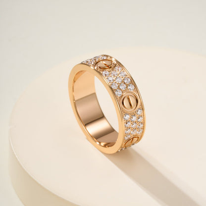 [Raffine]LOVE RING 5.5MM DIAMONDS PAVED