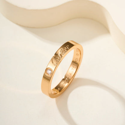 [Raffine]LOVE RING 4MM 1 DIAMOND