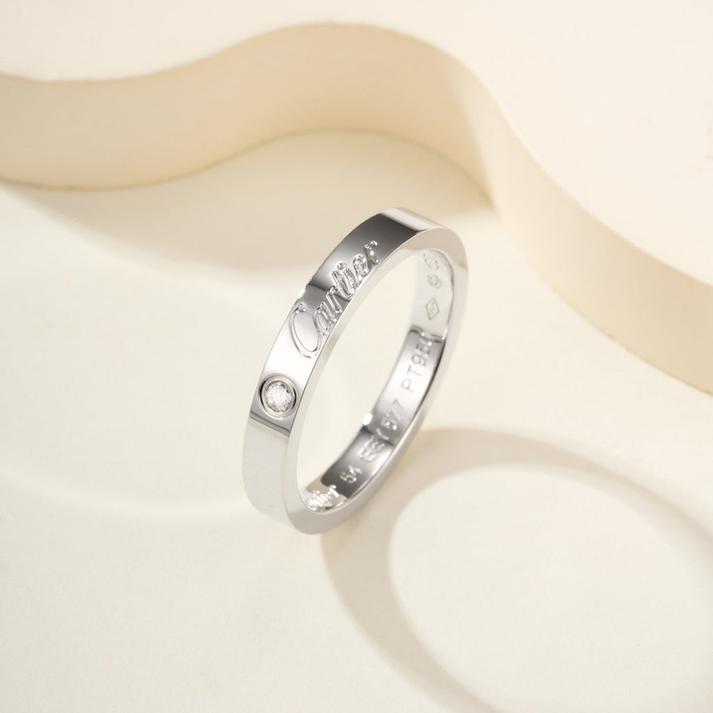 [Raffine]LOVE RING 4MM 1 DIAMOND