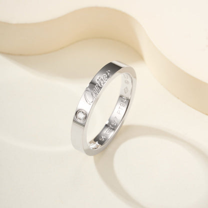 [Raffine]LOVE RING 4MM 1 DIAMOND