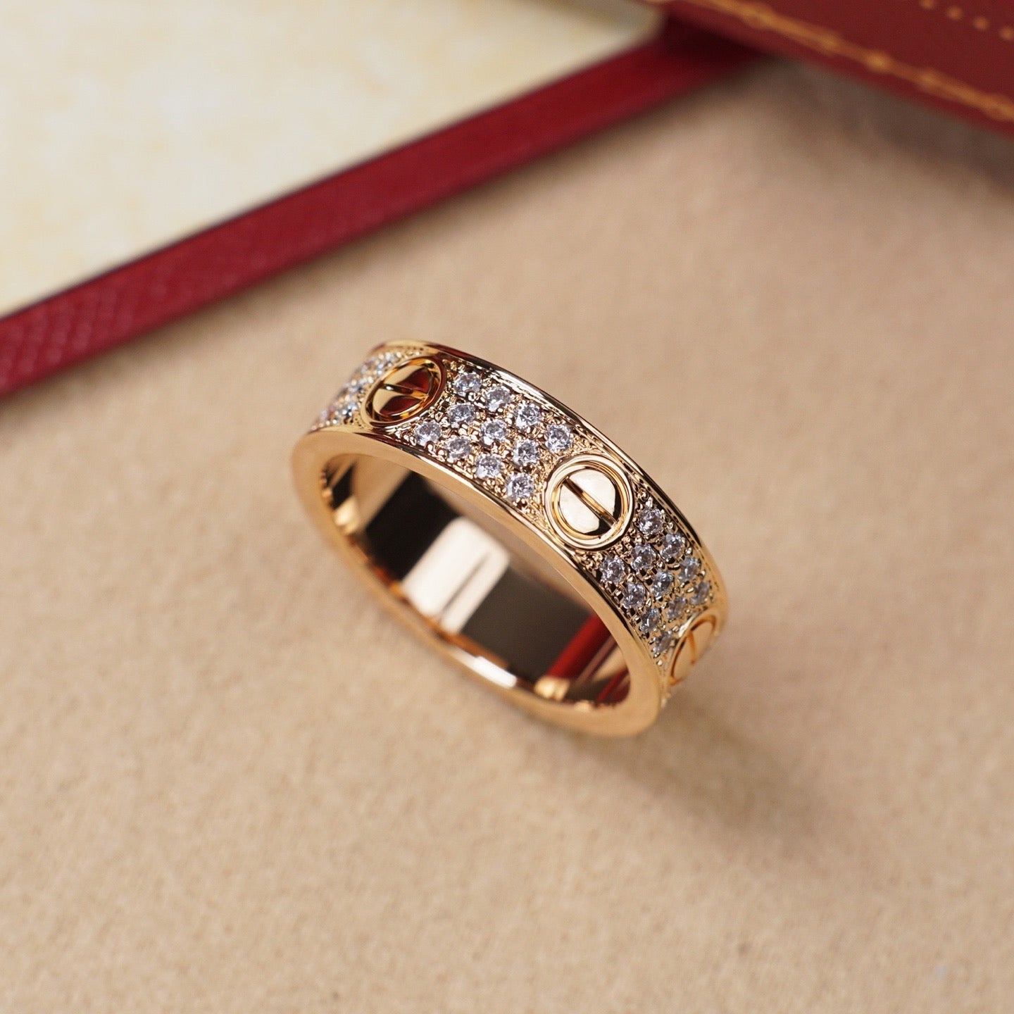 [Raffine]LOVE RING 5.5MM DIAMONDS PAVED