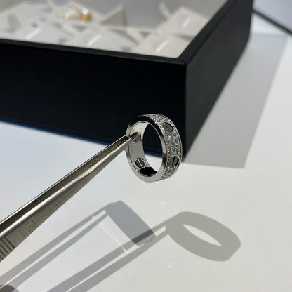 [Raffine]LOVE RING 5.5MM DIAMONDS PAVED CERAMIC