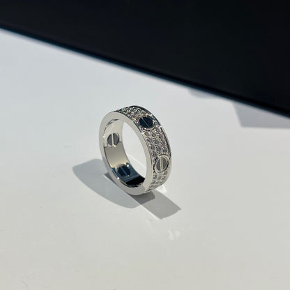[Raffine]LOVE RING 5.5MM DIAMONDS PAVED CERAMIC