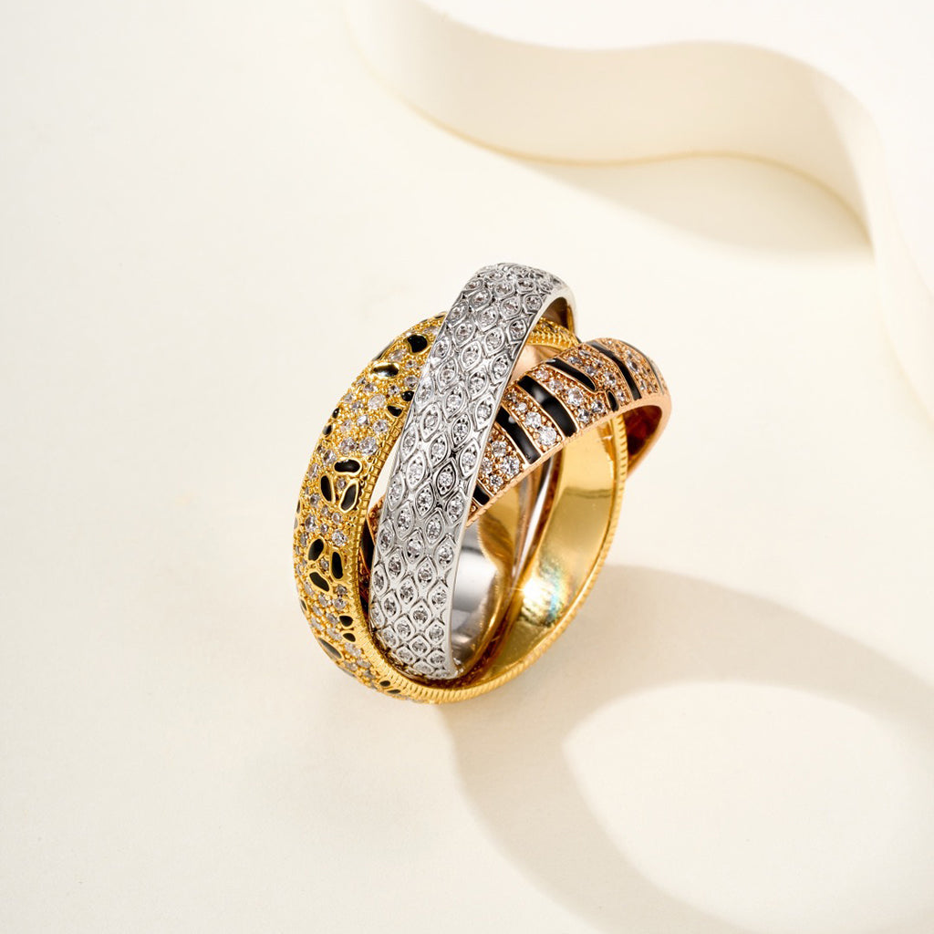 [Raffine]TRINITY  RING LEOPARD PRINT