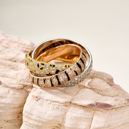 [Raffine]TRINITY  RING LEOPARD PRINT