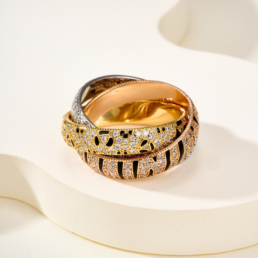 [Raffine]TRINITY  RING LEOPARD PRINT