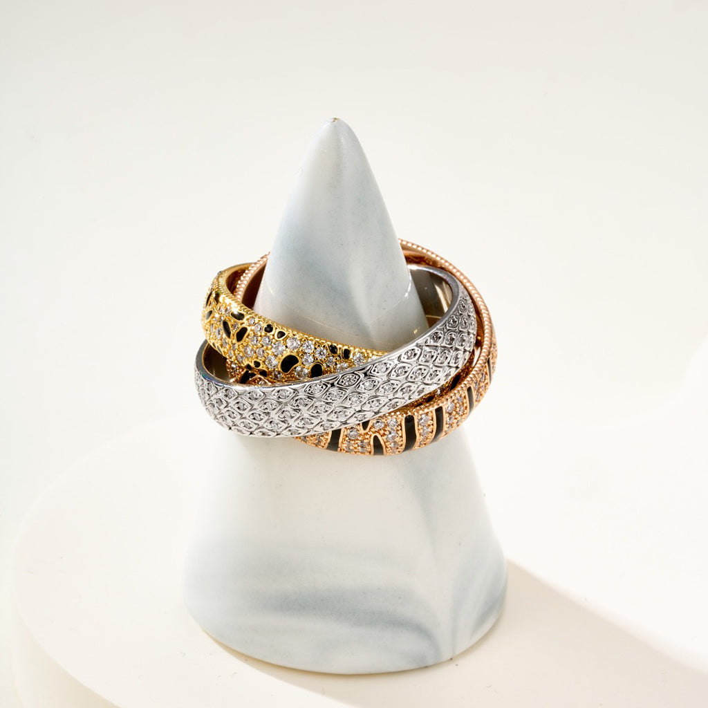 [Raffine]TRINITY  RING LEOPARD PRINT