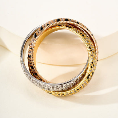 [Raffine]TRINITY  RING LEOPARD PRINT