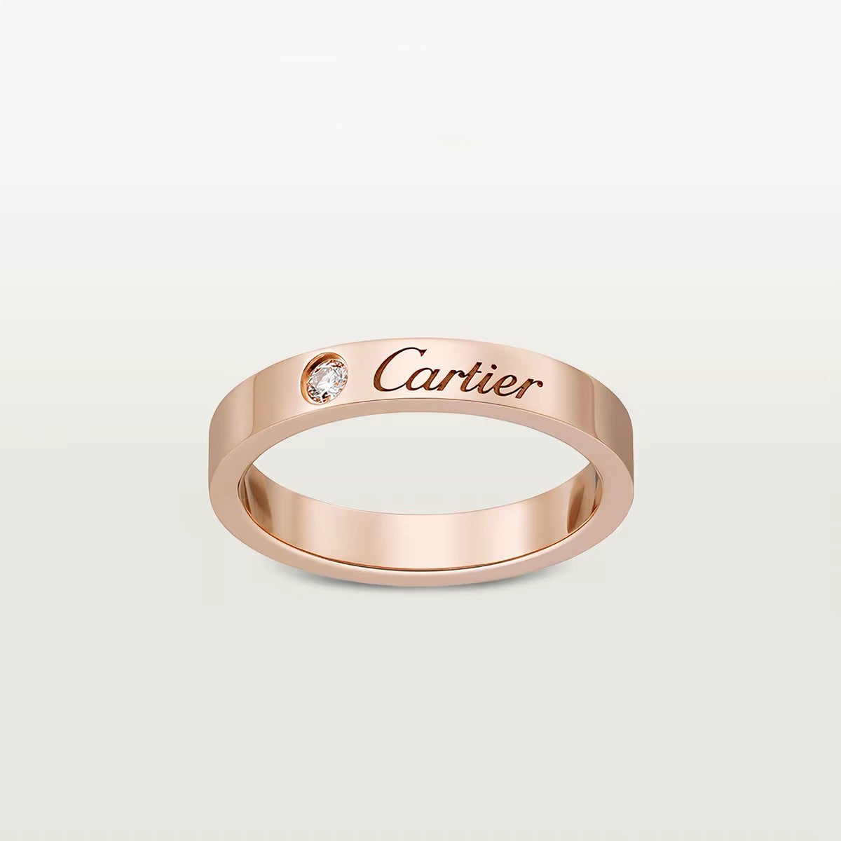 [Raffine]LOVE RING 4MM 1 DIAMOND
