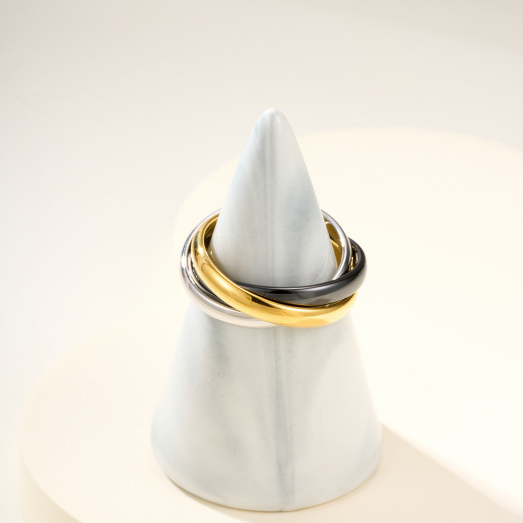 [Raffine]TRINITY 3.2MM RING BLACK CERAMIC