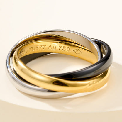 [Raffine]TRINITY 3.2MM RING BLACK CERAMIC