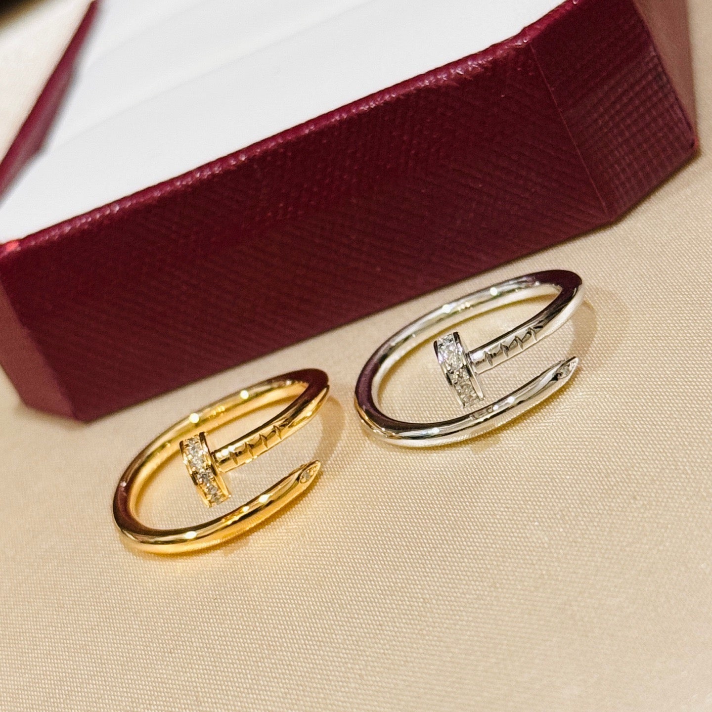 [Raffine]JUSTE 1.8MM HALF DIAMOND RING