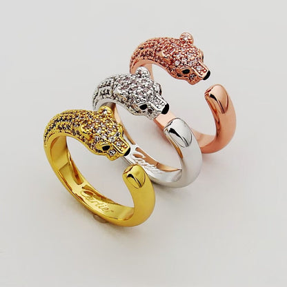 [Raffine]PANTHERE HALF DIAMOND SMALL RING
