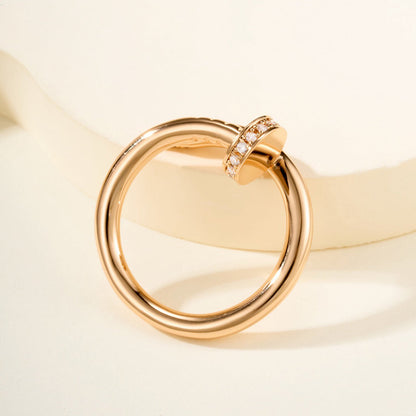 [Raffine]JUSTE RING 2.6MM HALF DIAMOND