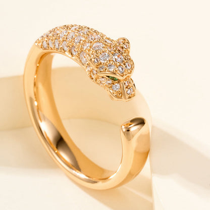 [Raffine]PANTHERE HALF DIAMOND SMALL RING