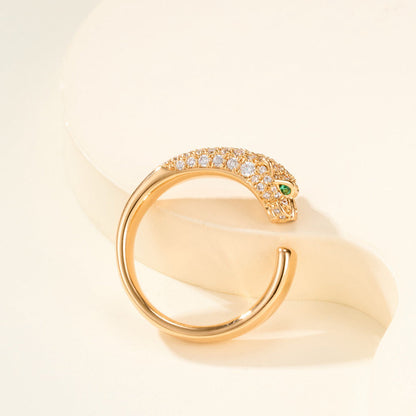 [Raffine]PANTHERE HALF DIAMOND SMALL RING