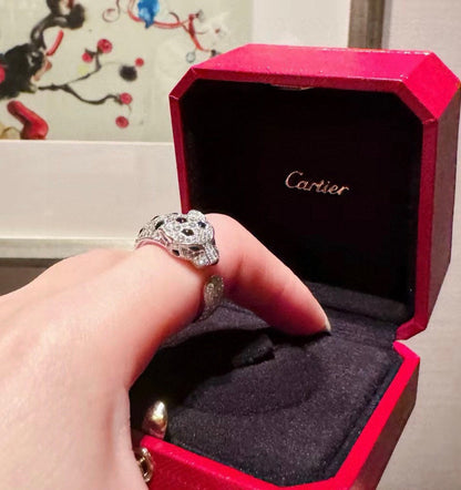 [Raffine]PANTHERE SPOTTED FULL DIAMOND MEDIUM RING