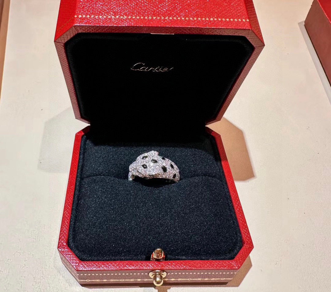 [Raffine]PANTHERE SPOTTED FULL DIAMOND MEDIUM RING