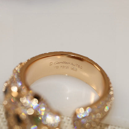[Raffine]PANTHERE SPOTTED FULL DIAMOND MEDIUM RING