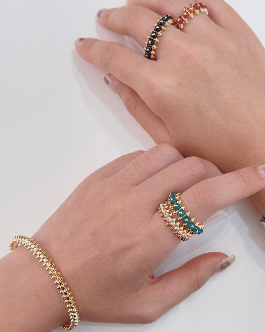 [Raffine]CLASH 7.9MM AGATE CHALCEDONY RING