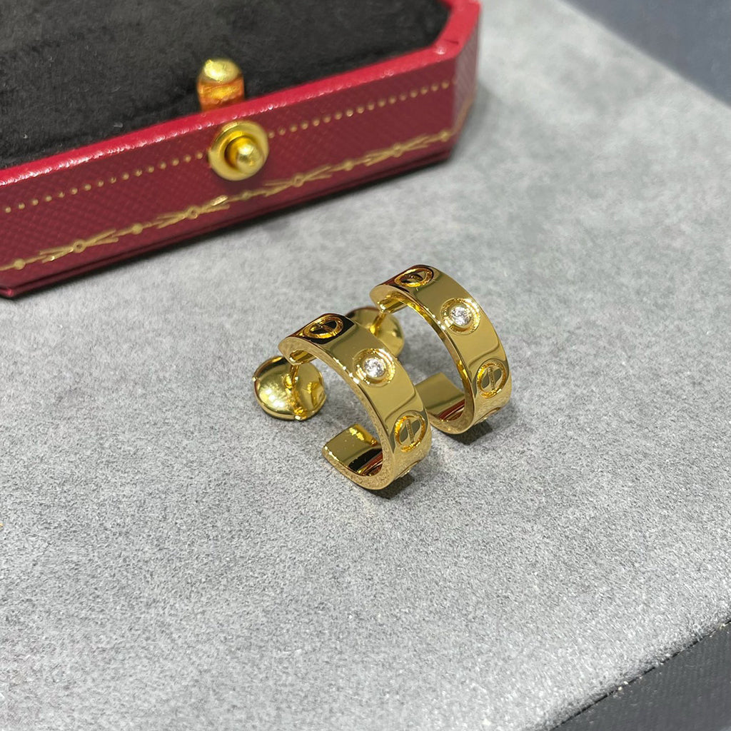 [Raffine]LOVE EARRINGS 5.7MM 2 DIAMONDS