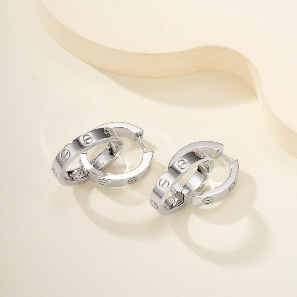 [Raffine]LOVE 3.3MM DANGLE EARRINGS