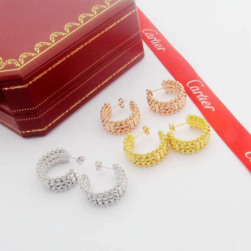 [Raffine]CLASH 9.2MM DOUBLE ROW EARRINGS