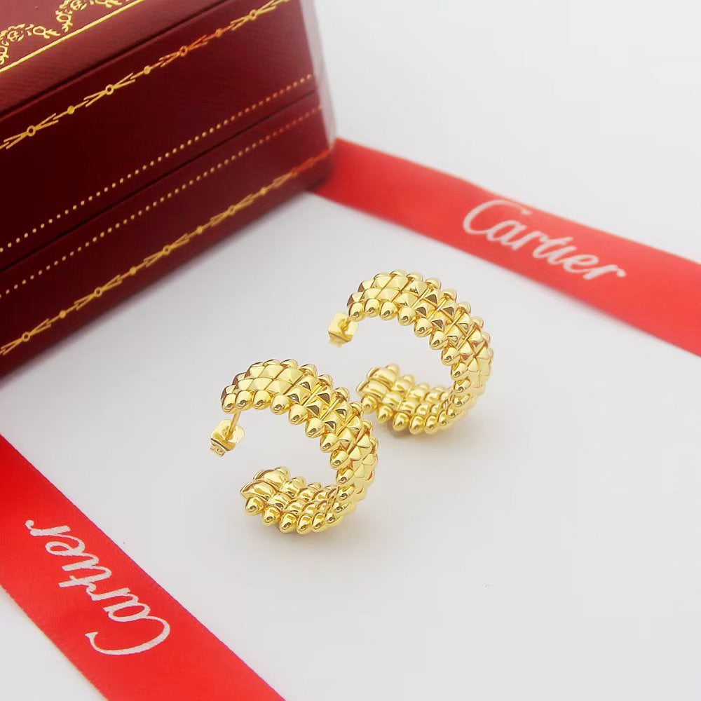 [Raffine]CLASH 9.2MM DOUBLE ROW EARRINGS