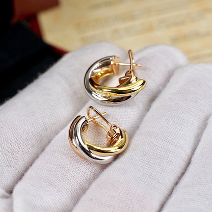 [Raffine]TRINITY ON DIAMOND CLASSIC EARRINGS