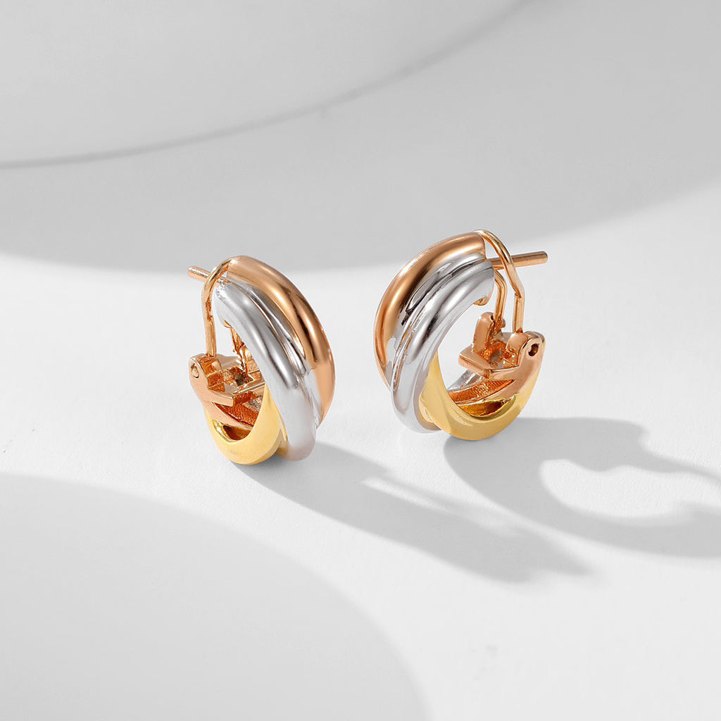 [Raffine]TRINITY ON DIAMOND CLASSIC EARRINGS