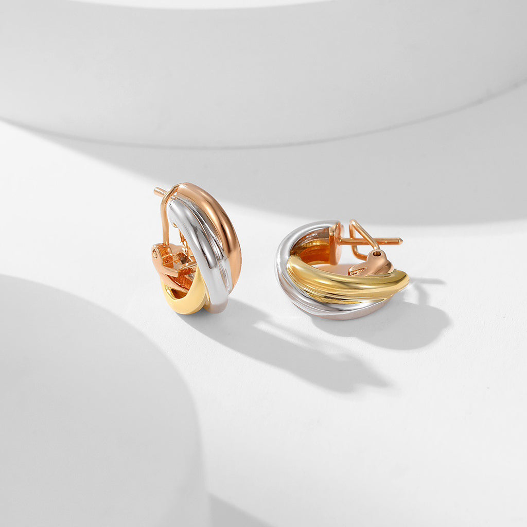 [Raffine]TRINITY ON DIAMOND CLASSIC EARRINGS