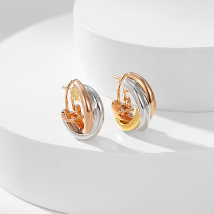[Raffine]TRINITY ON DIAMOND CLASSIC EARRINGS