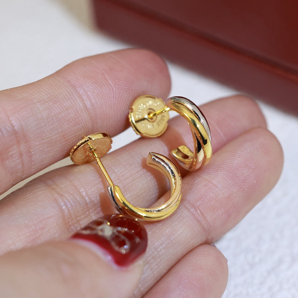 [Raffine]TRINITY ON DIAMOND MINI EARRINGS