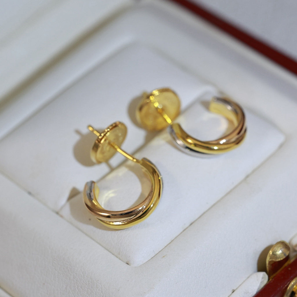 [Raffine]TRINITY ON DIAMOND MINI EARRINGS