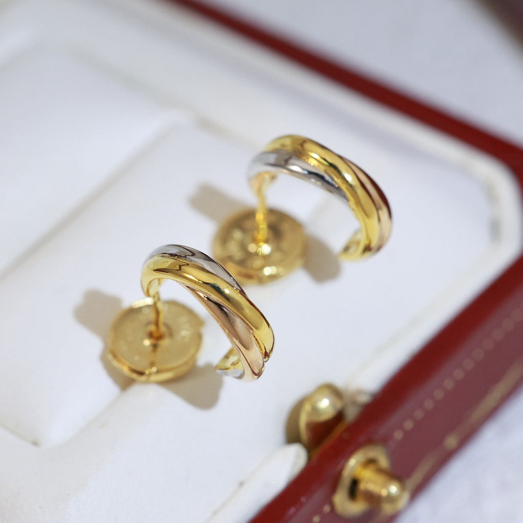 [Raffine]TRINITY ON DIAMOND MINI EARRINGS