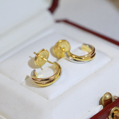 [Raffine]TRINITY ON DIAMOND MINI EARRINGS