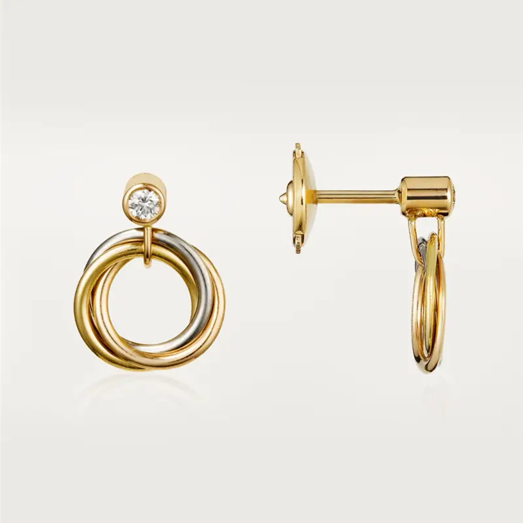 [Raffine]TRINITY ON DIAMOND  EARRINGS