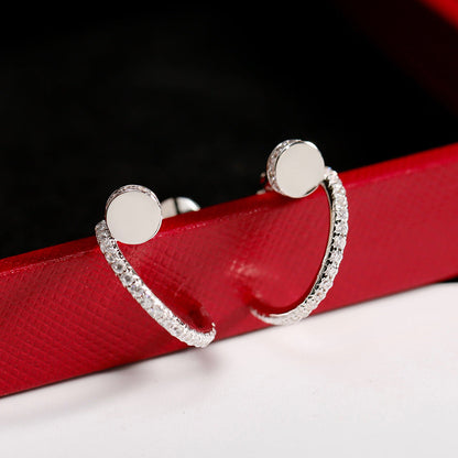 [Raffine]JUSTE FULL DIAMOND SMALL EARRINGS