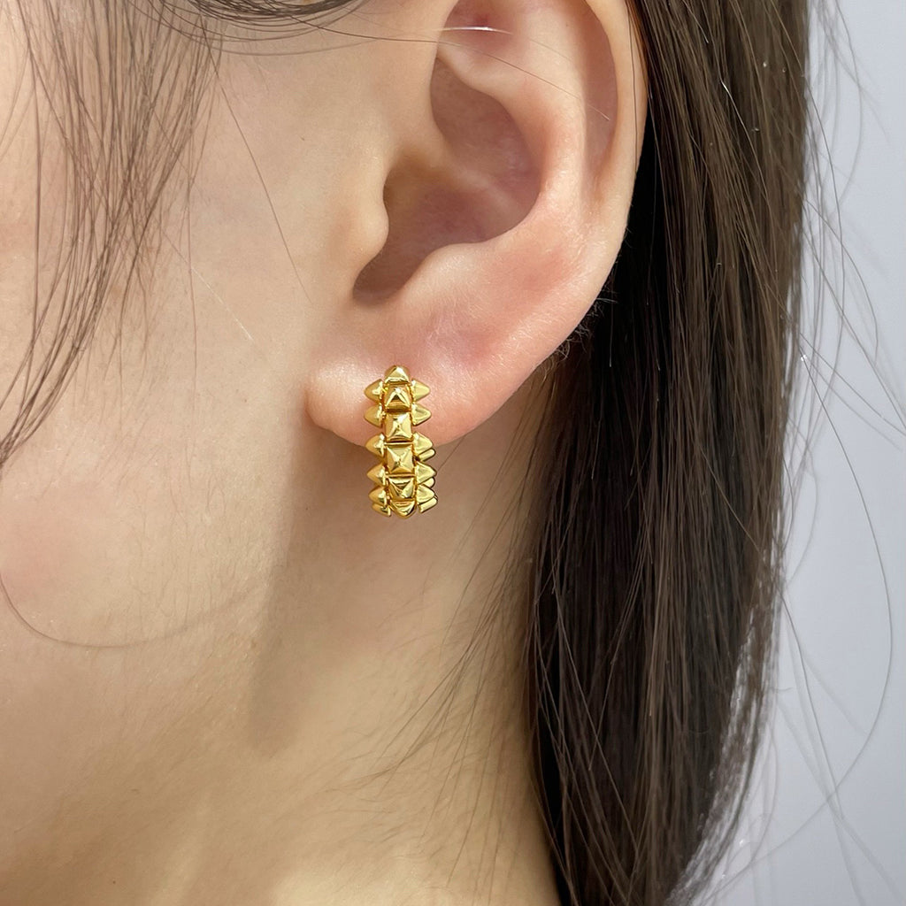 [Raffine]CLASH MINI HOOP EARRINGS