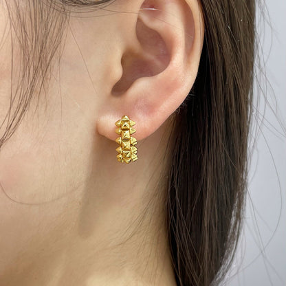 [Raffine]CLASH MINI HOOP EARRINGS
